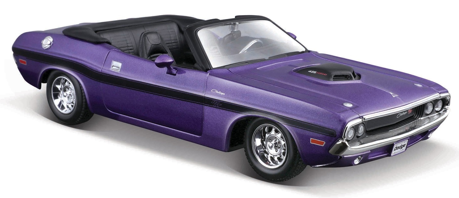 Maisto 1970 Dodge Challenger R/t Convertible, metal fialová, 1:24