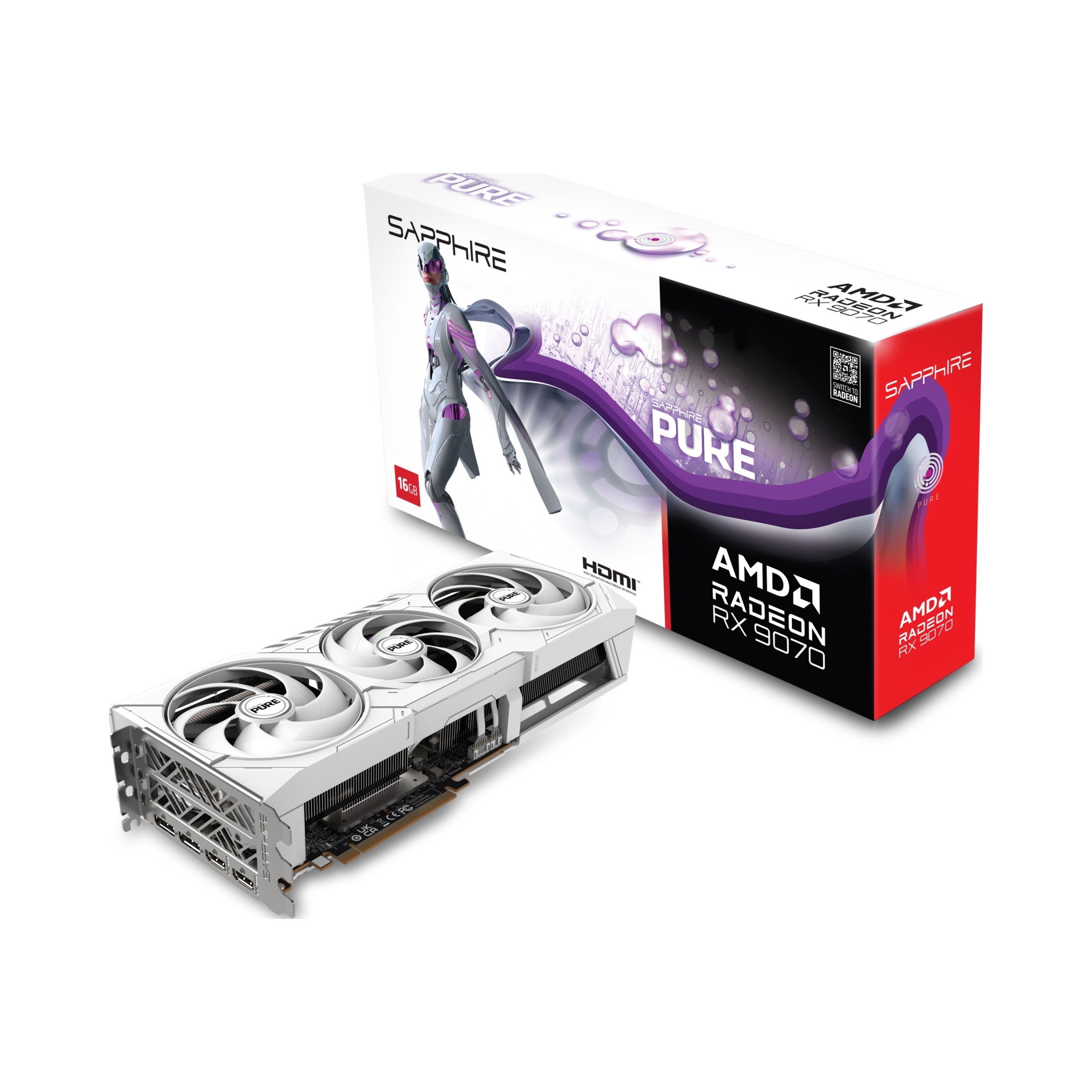 Karta graficzna Sapphire Radeon RX 9070 PURE 16GB OC GDDR6 256bit 2DP/2HDMI