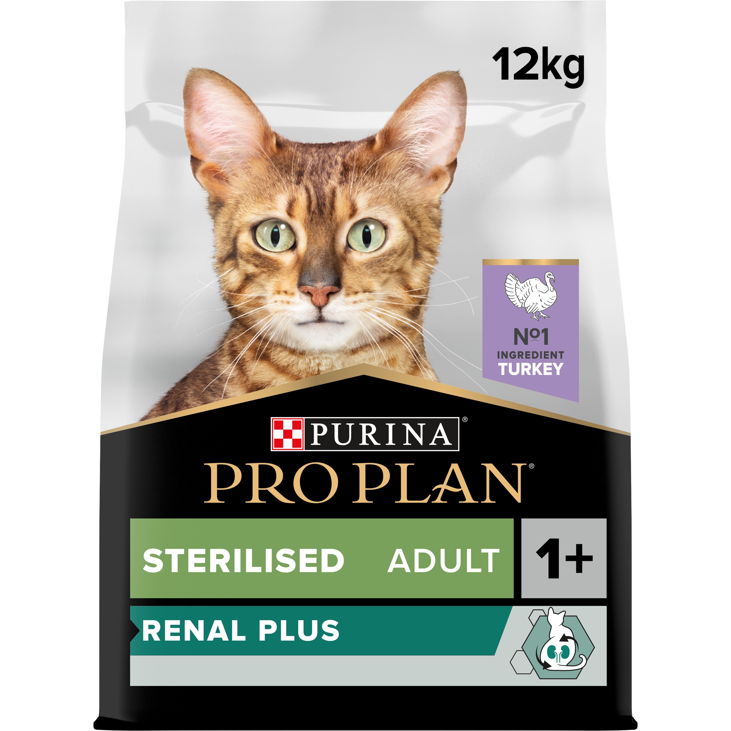 Purina Pro Plan Sterilised Renal Plus Turkey 12KG (10KG 2KG)