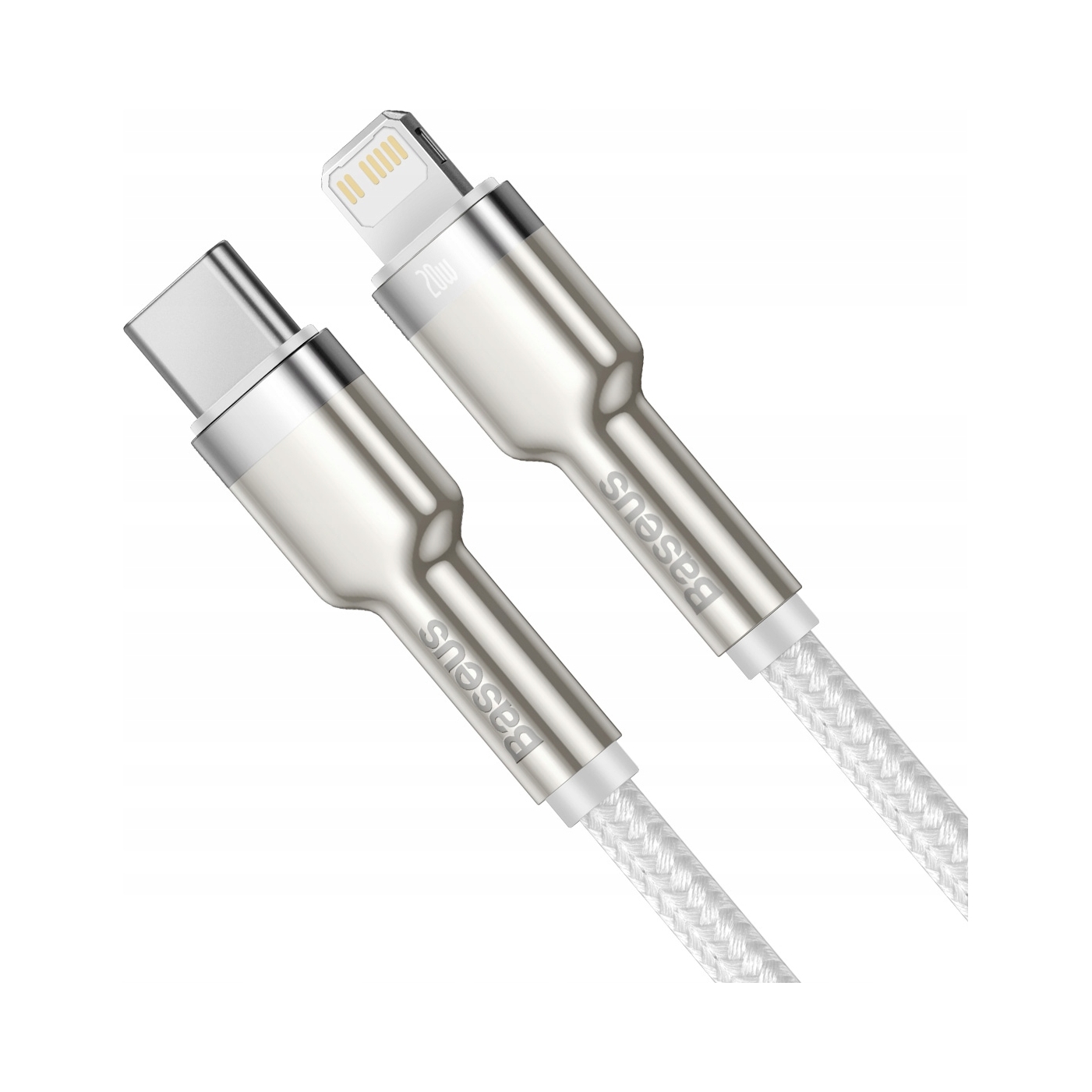 Kabel Baseus Cafule Series Metal Data Usb- C Lightning 20W Pd 2 m biały