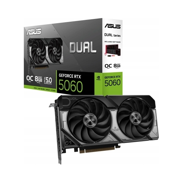 Grafická karta Asus Geforce Rtx 5060 Dual Oc 8GB GDDR7 128BIT Hdmi 3DP