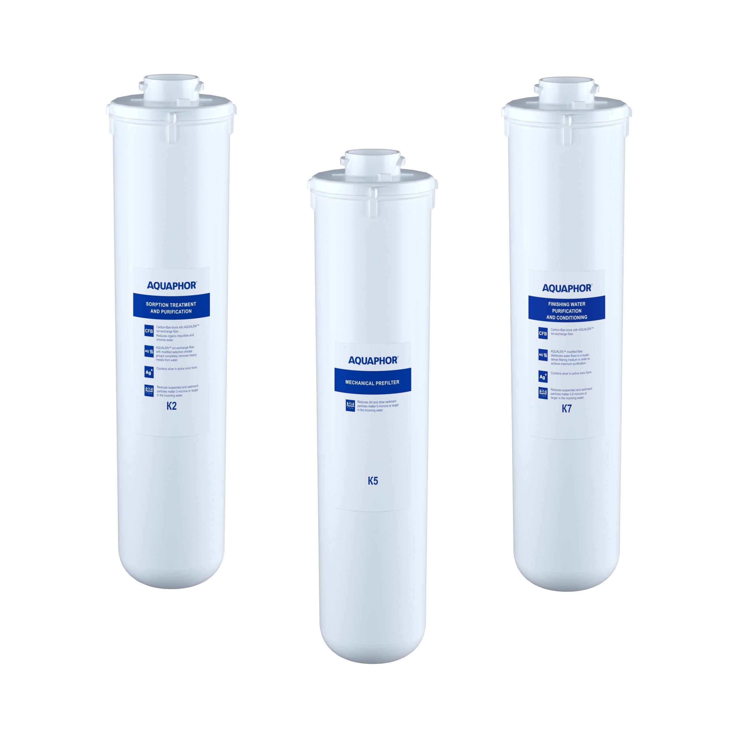 Wkład filtrujący Aquaphor K2, K5, K7 (zestaw) 3 szt. filtr do Kryształ A