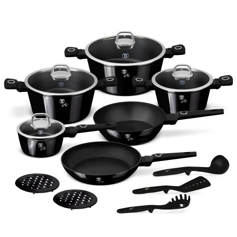 Berlingerhaus Sada nádobí s titanovým povrchem 15 ks Black Vantage