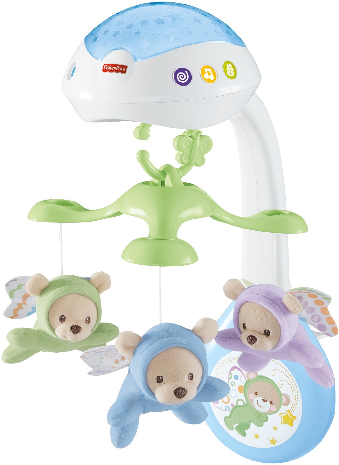 Karuzela z misiami Fisher-Price Dreams 3-in-1 Projection Mobile