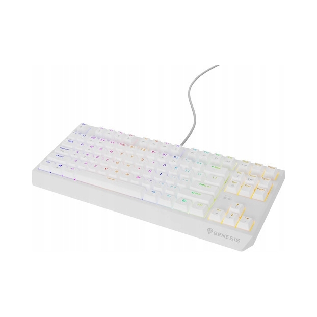 Klawiatura mechaniczna Genesis 230 Tkl Us Outemu Grey biała z podświetleniem