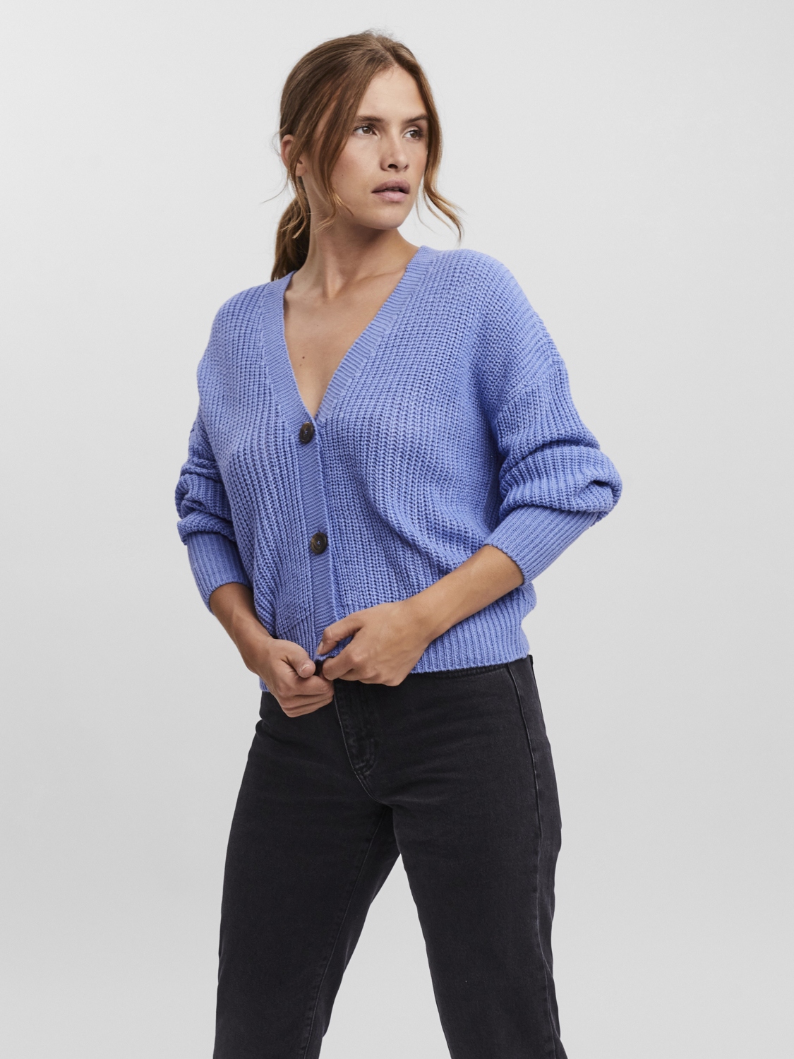 

Sweter luźny Vero Moda Lea r. S niebieski