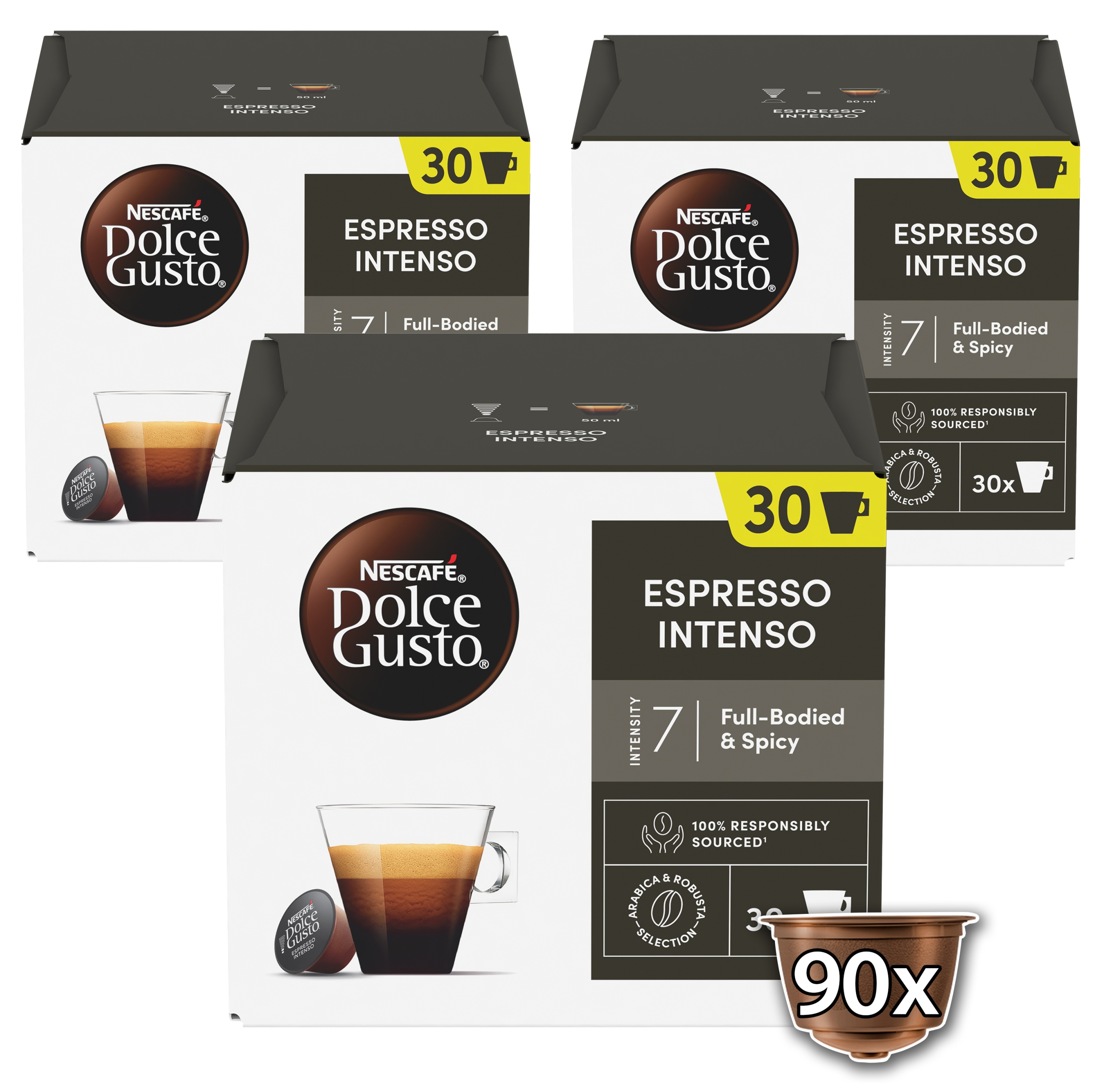 Levně Nescafe Dolce Gusto Espresso Intenso – kávové kapsle – 90 kapslí v balení