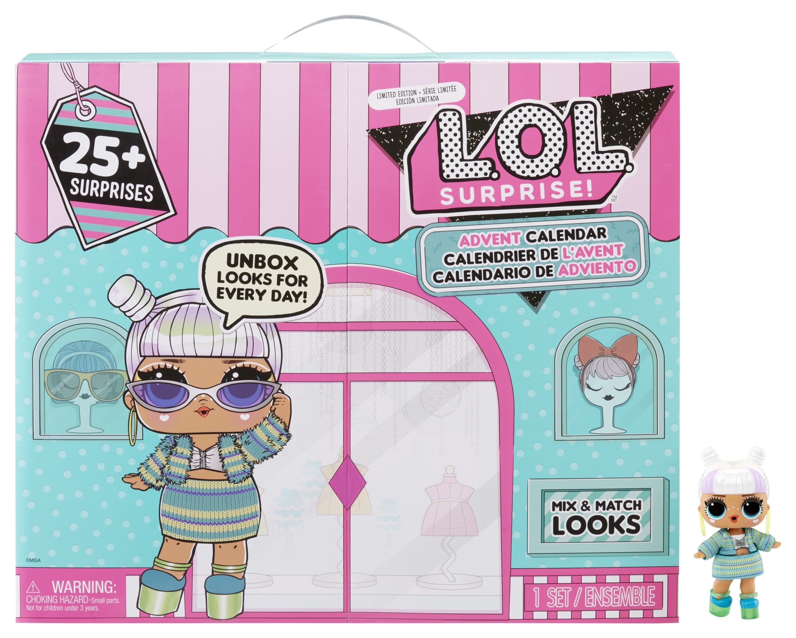 Адвент-календарь L.O.L. Surprise Mix and Match Looks 591788, кукла и аксессуары, от 3 лет