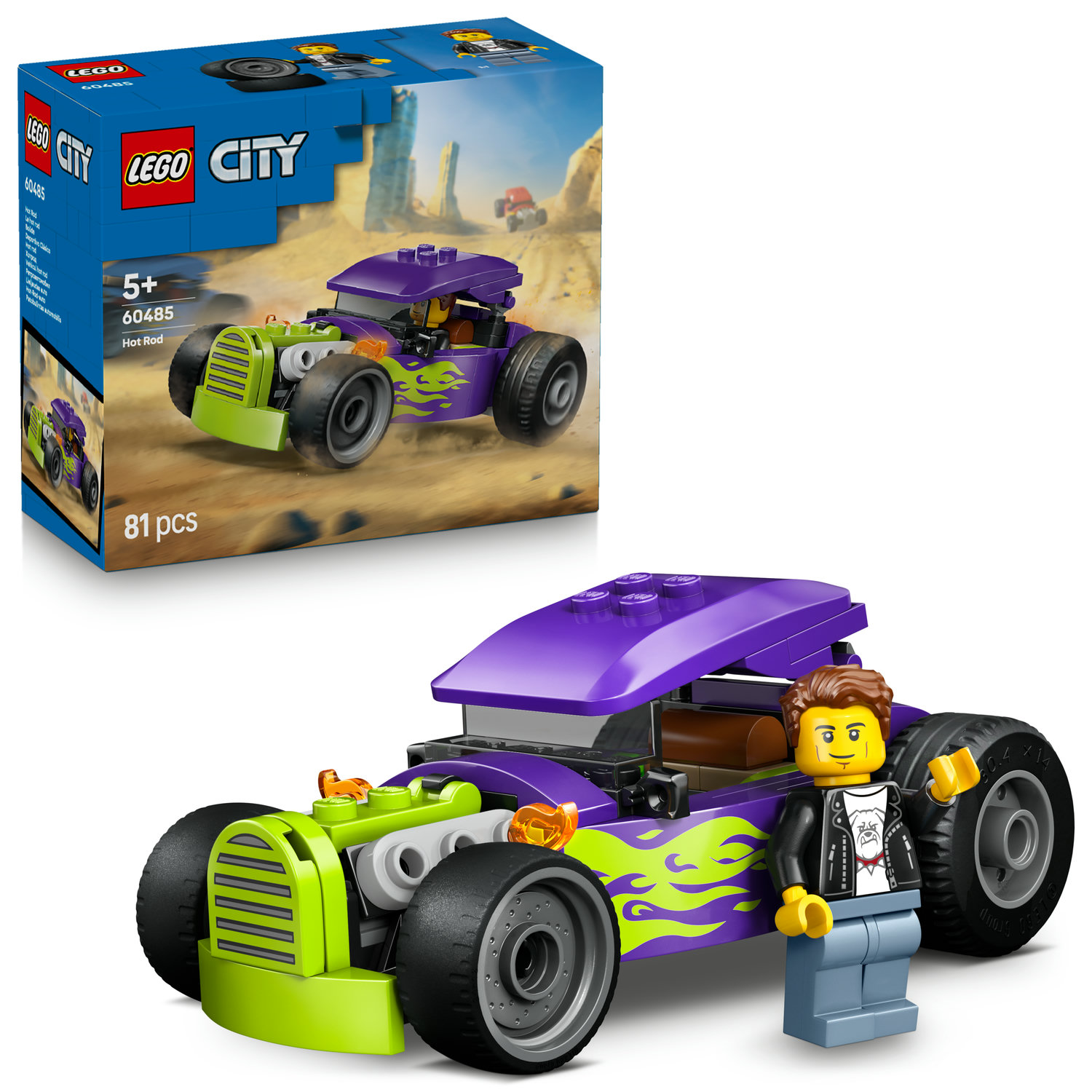 Lego City 60485 Hot Rod, zestaw klocków dla dzieci +5 lat