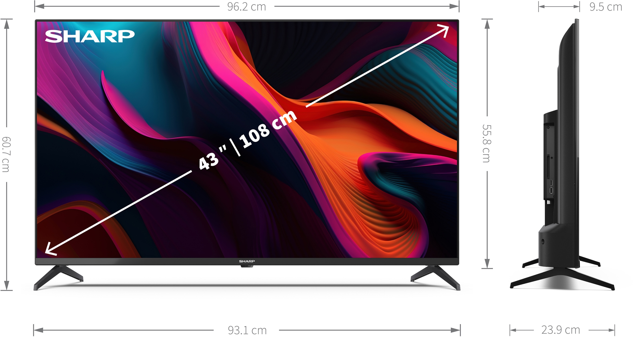 Telewizor LED Sharp 43GL4260E 43" 4K UHD Google TV Bluetooth Model 43GL4260E