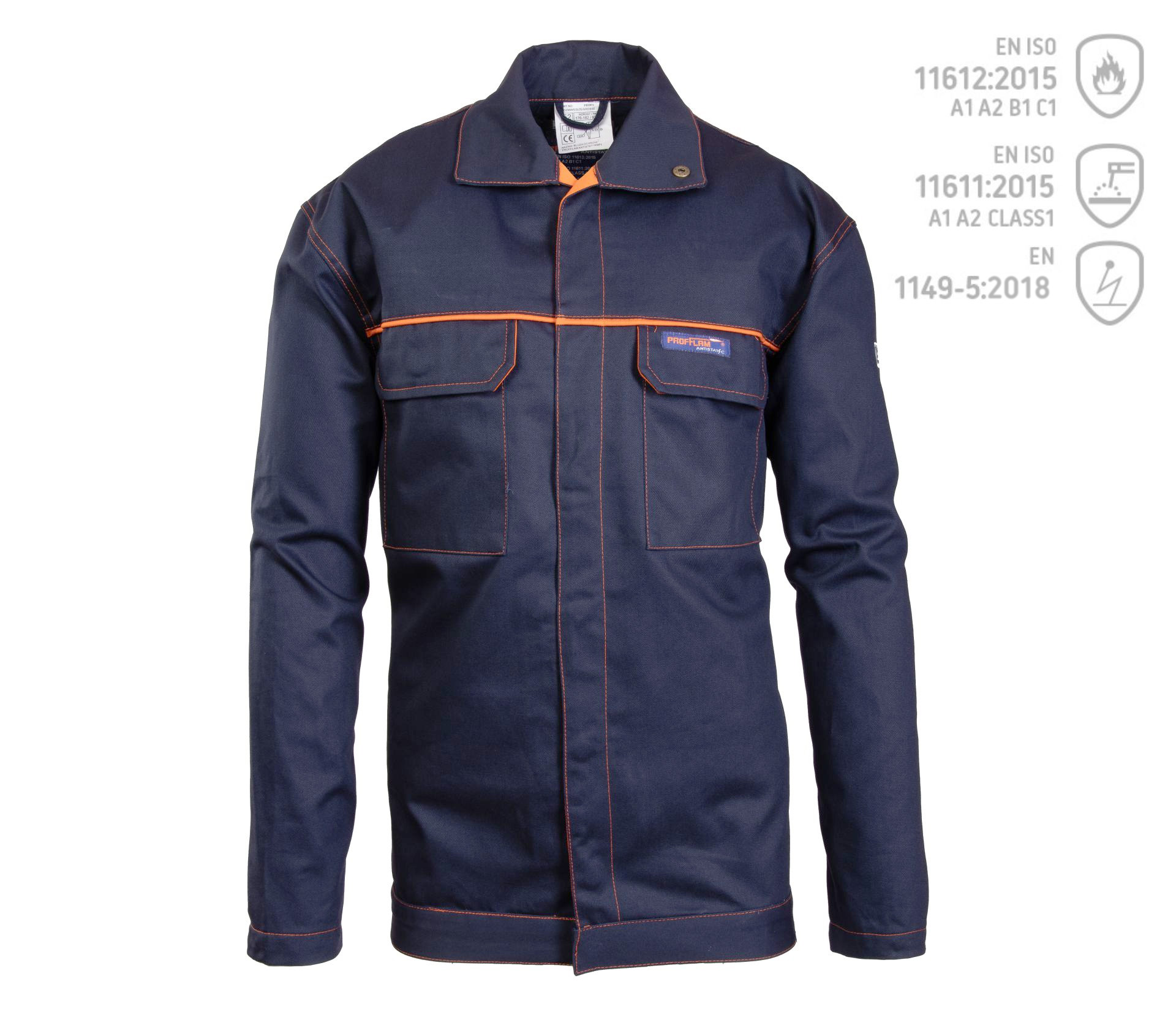 Bluza spawalnicza trudnopalna spawacza Bawełna 100% Profflam Antistatic 54
