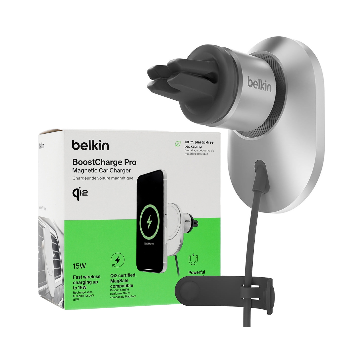 Držiak do ventilačnej mriežky Belkin sivý