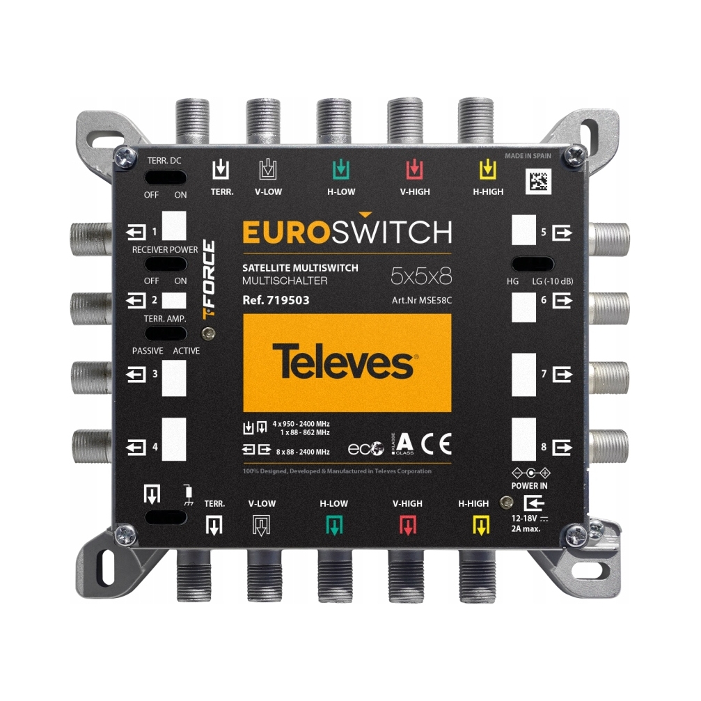 Multiswitch Televes Euroswitch 5x5x8 ref. 719503
