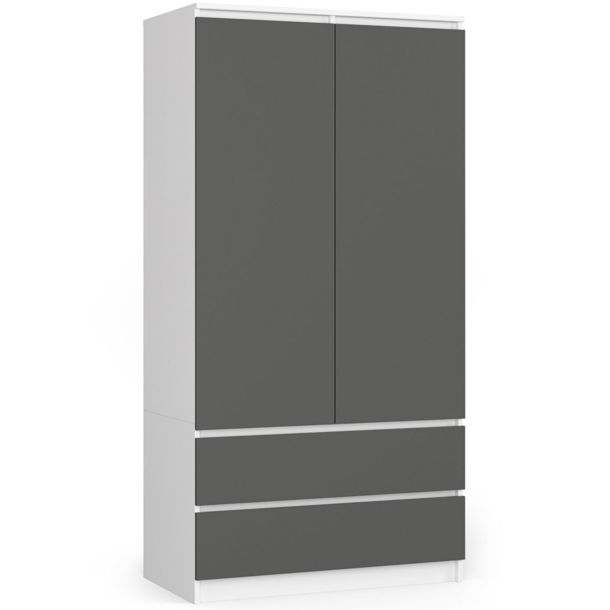 Szafa S90 2D 2SZ Clp Pk Biały Szary