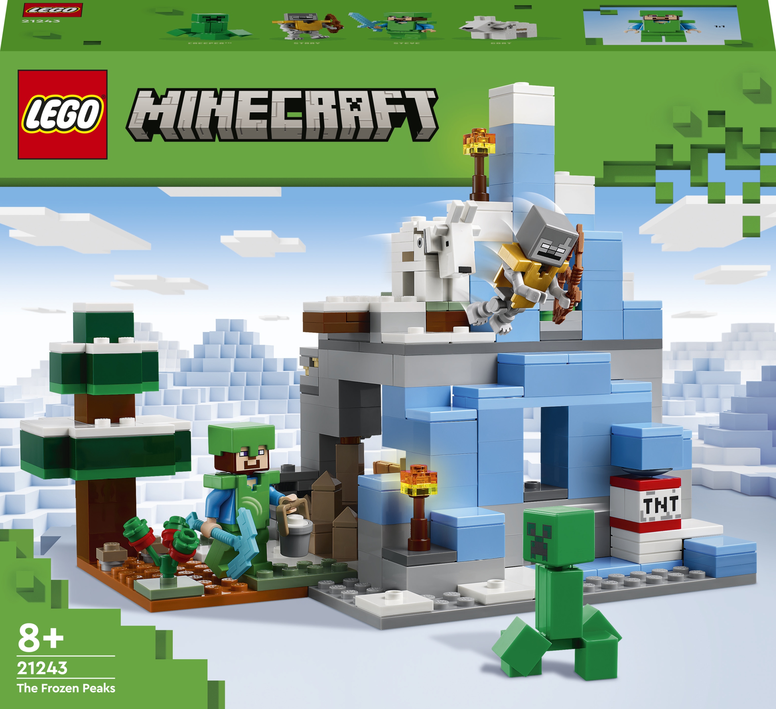 LEGO Minecraft 21243 Ośnieżone szczyty