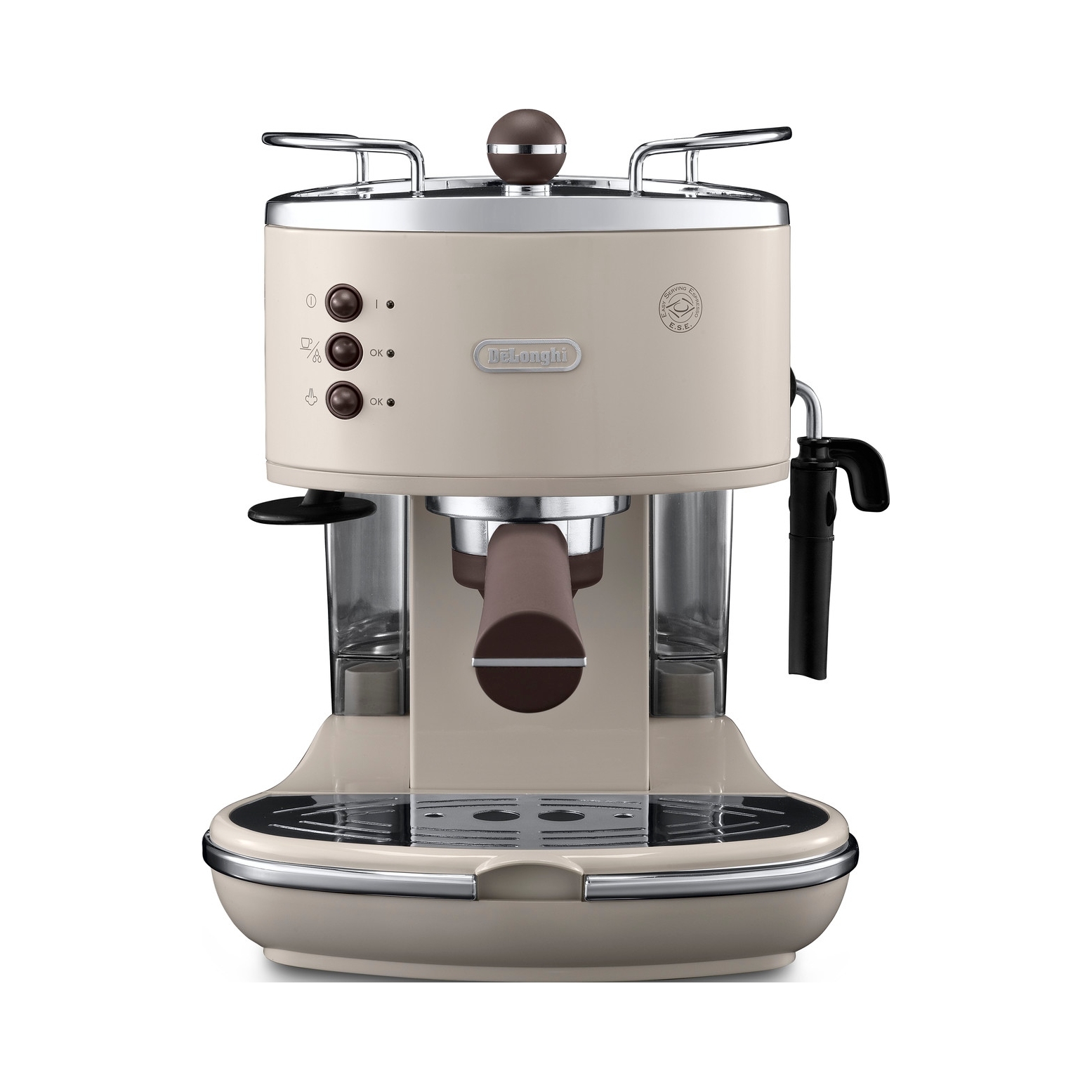 Ekspres ciśnieniowy De'Longhi kolbowy Icona Vintage 1100 W beżowy 1,4 l