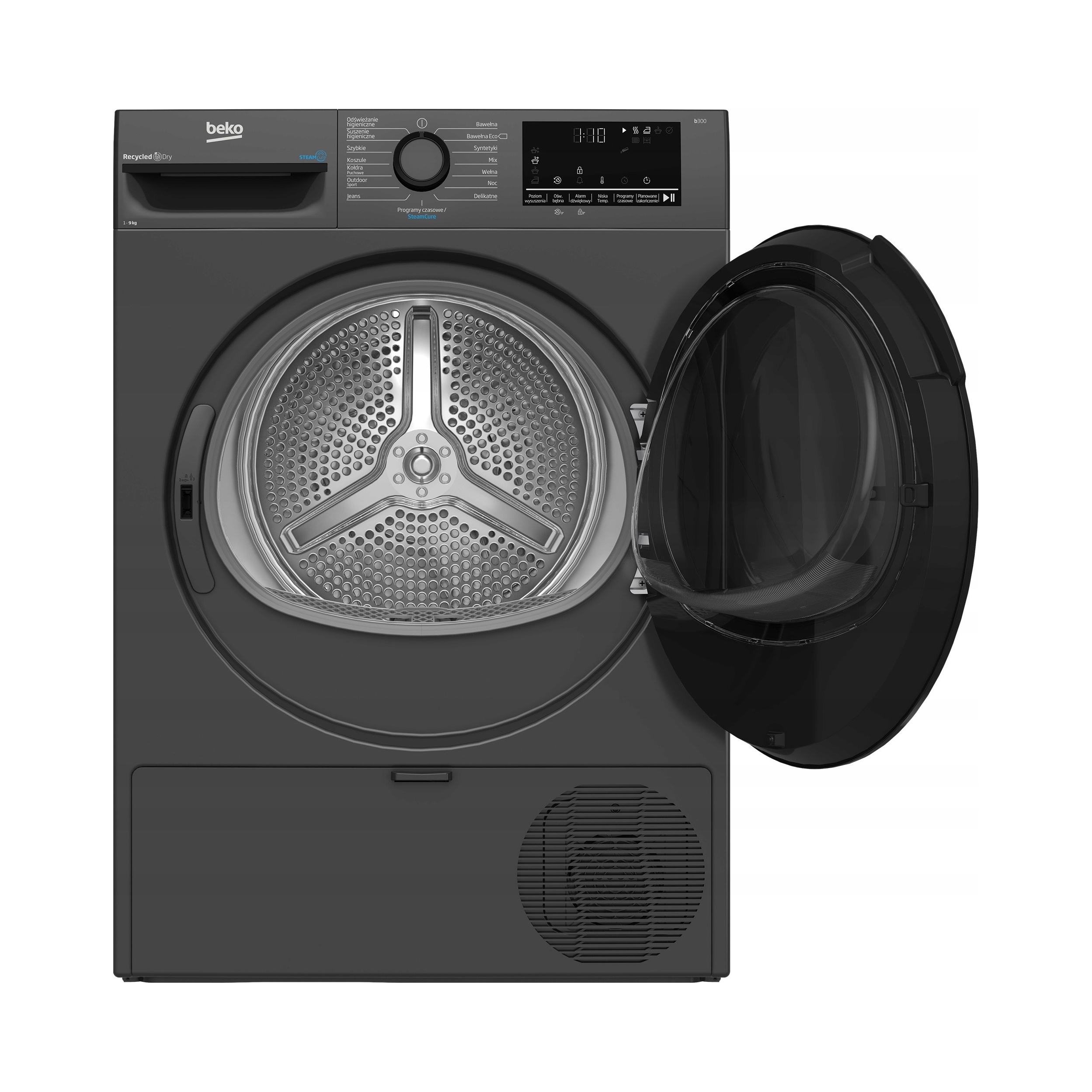 Suszarka Beko XBM3T49249M z pompą ciepła 9 kg czarna