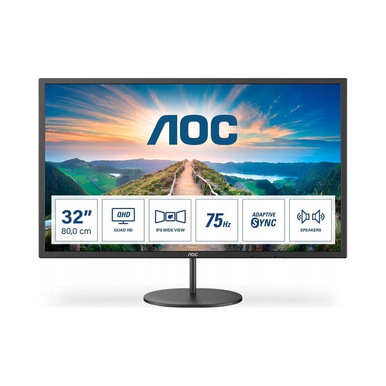 Monitor 32 palcov Aoc Q32V4 2K Ips 75Hz 4ms DisplayPort Hdmi reproduktory