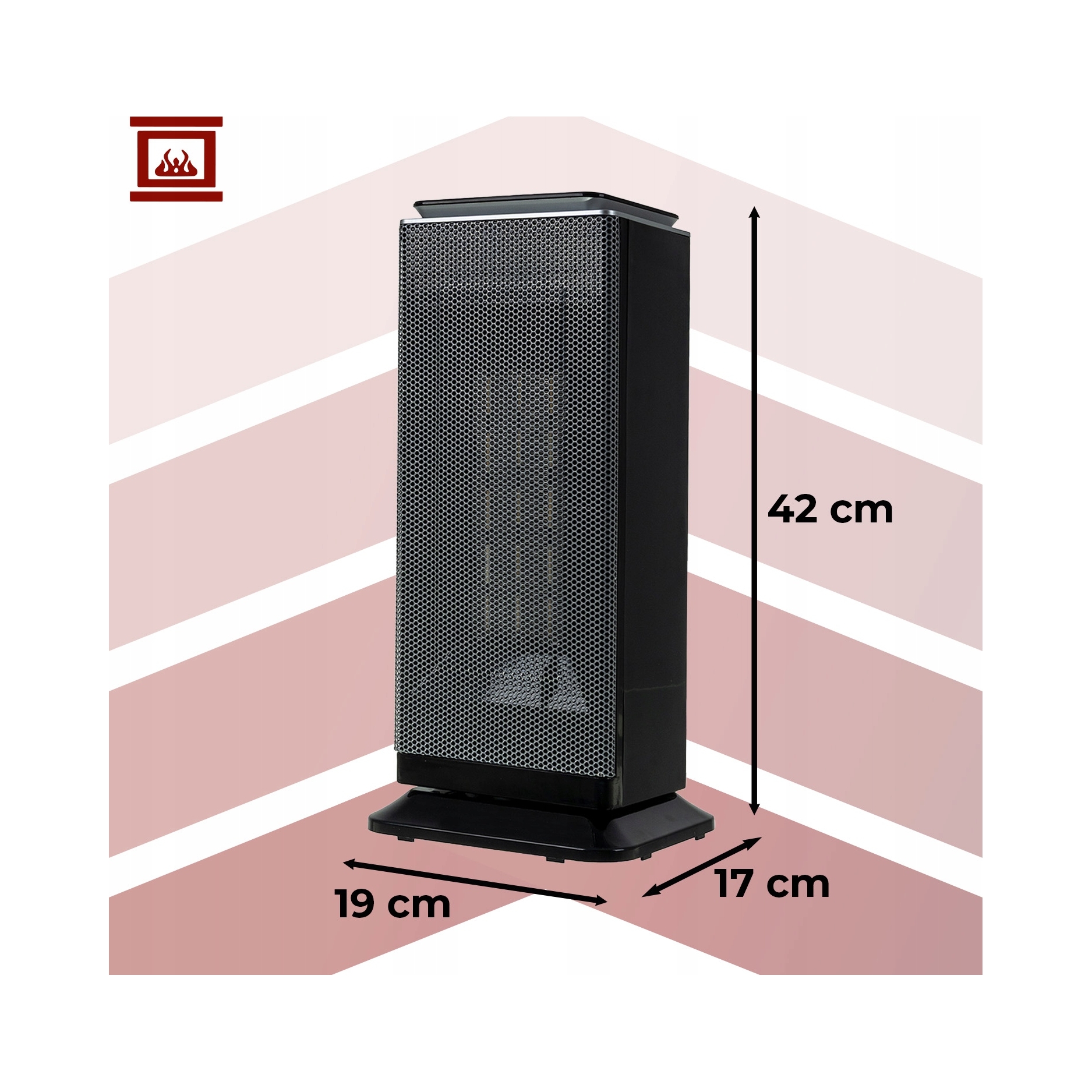 Elektrický ohrievač Kaminer keramický 2000 W s diaľkovým ovládaním a prívodom vzduchu