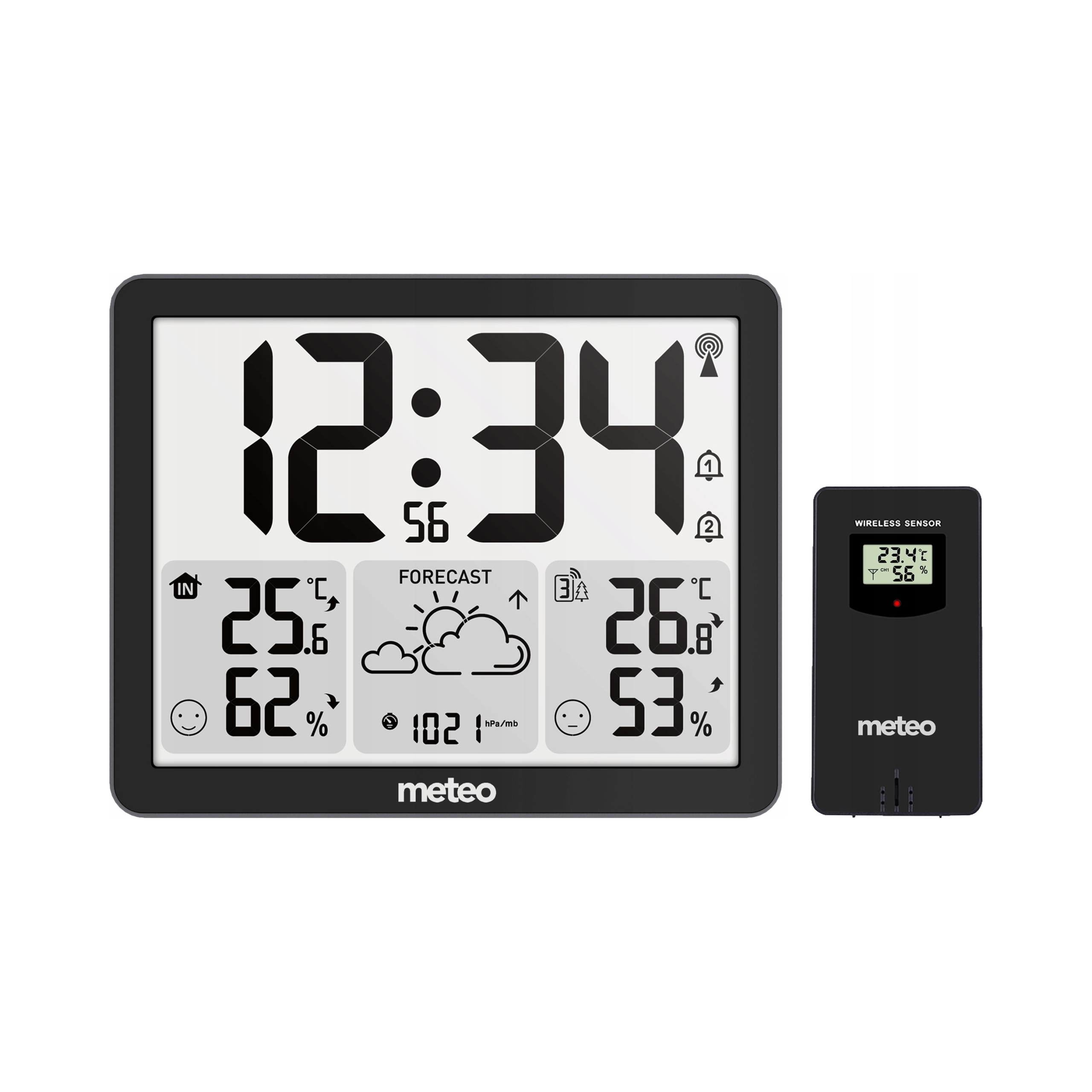 Stacja Pogodowa Meteo SP200 Z Pogodynka Ekran LCD Czujnik Bezprzewodowy Dcf