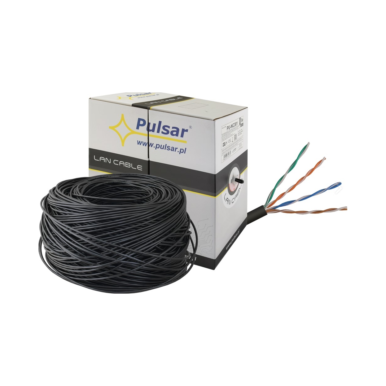 PU-NC301 Skrętka Pulsar U/utp kat. 5e 305 m przewód zewnętrzny