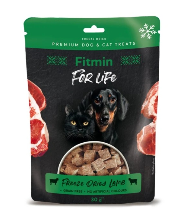 Levně Fitmin For Life 10 ks Mrazem sušený jehněčí pamlsek pro psy a kočky