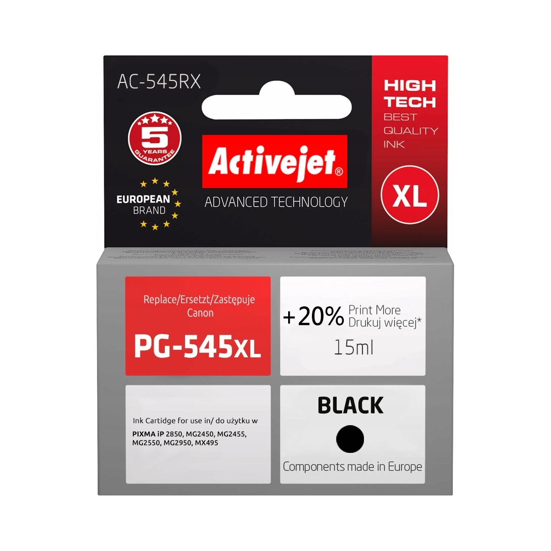 Tusz ActiveJet AC-545RX zamiennik Canon PG-545XL