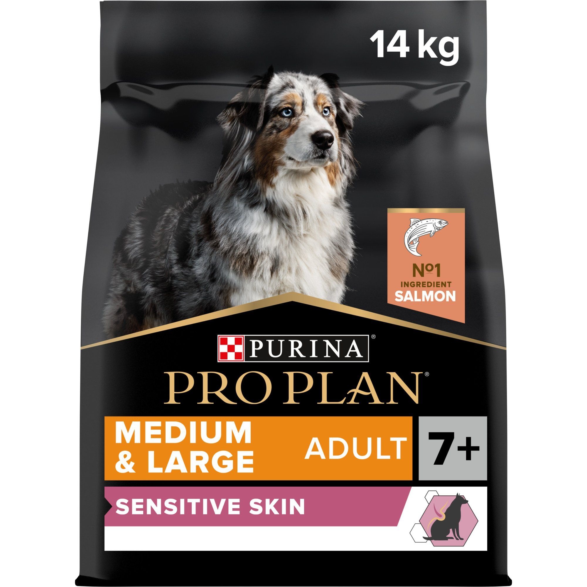 Levně Purina Pro Plan Medium&Large Adult 7+ Sensitive Skin 14 kg