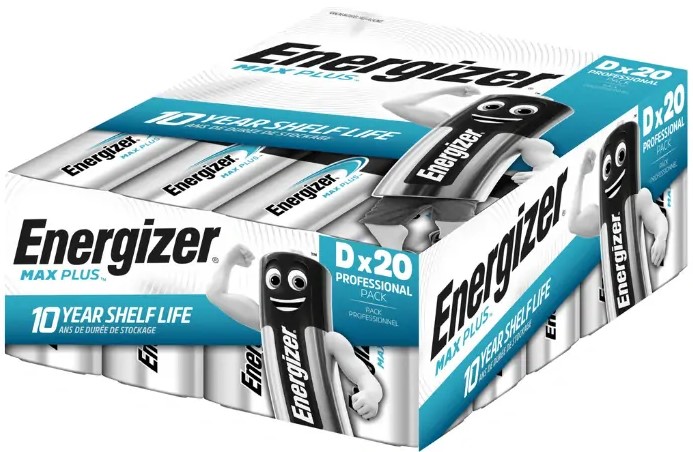 Alkalická batéria Energizer D (R20) 20 ks