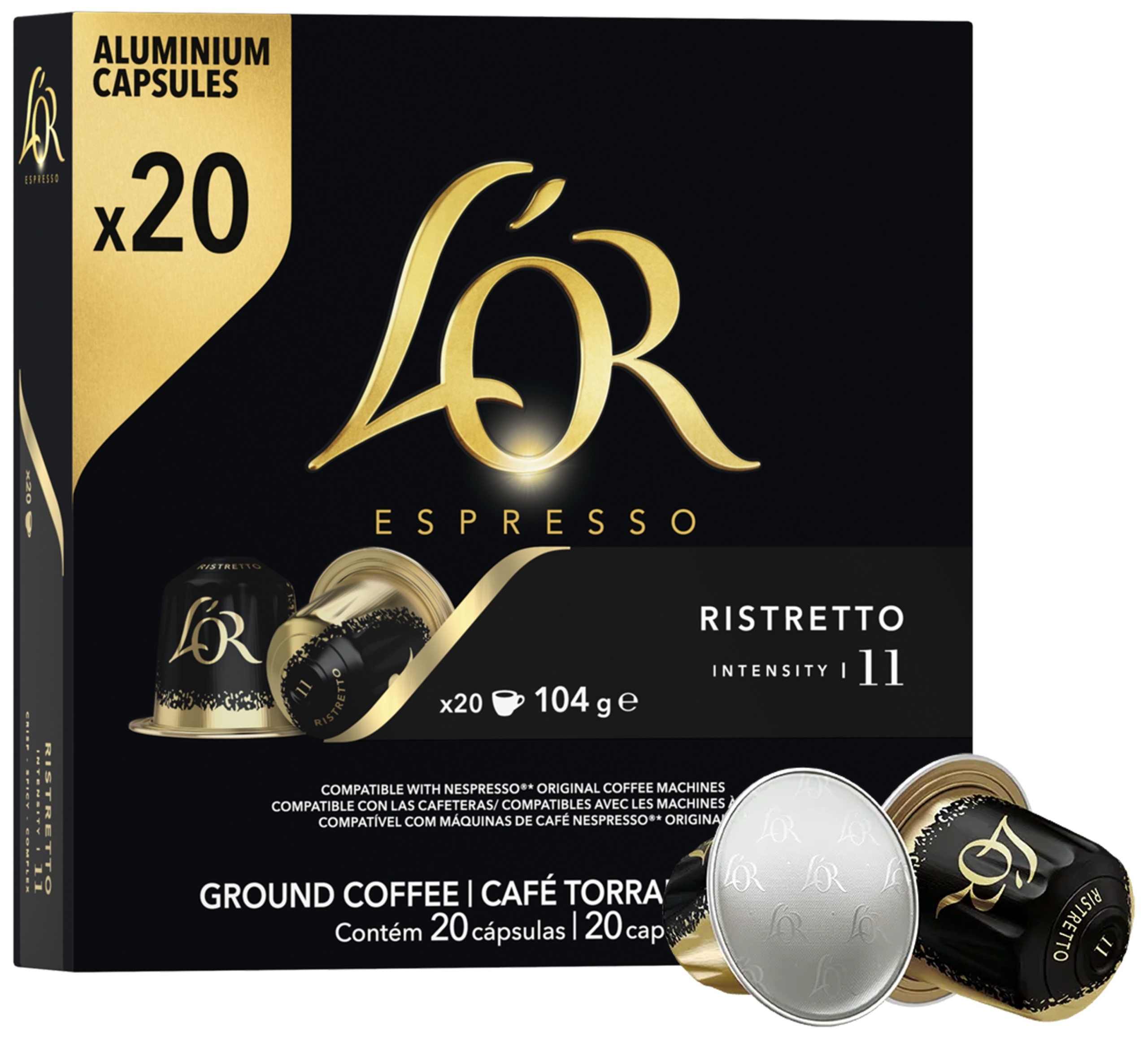Levně Kapsle pro Nespresso L'or Espresso Ristretto 20 ks