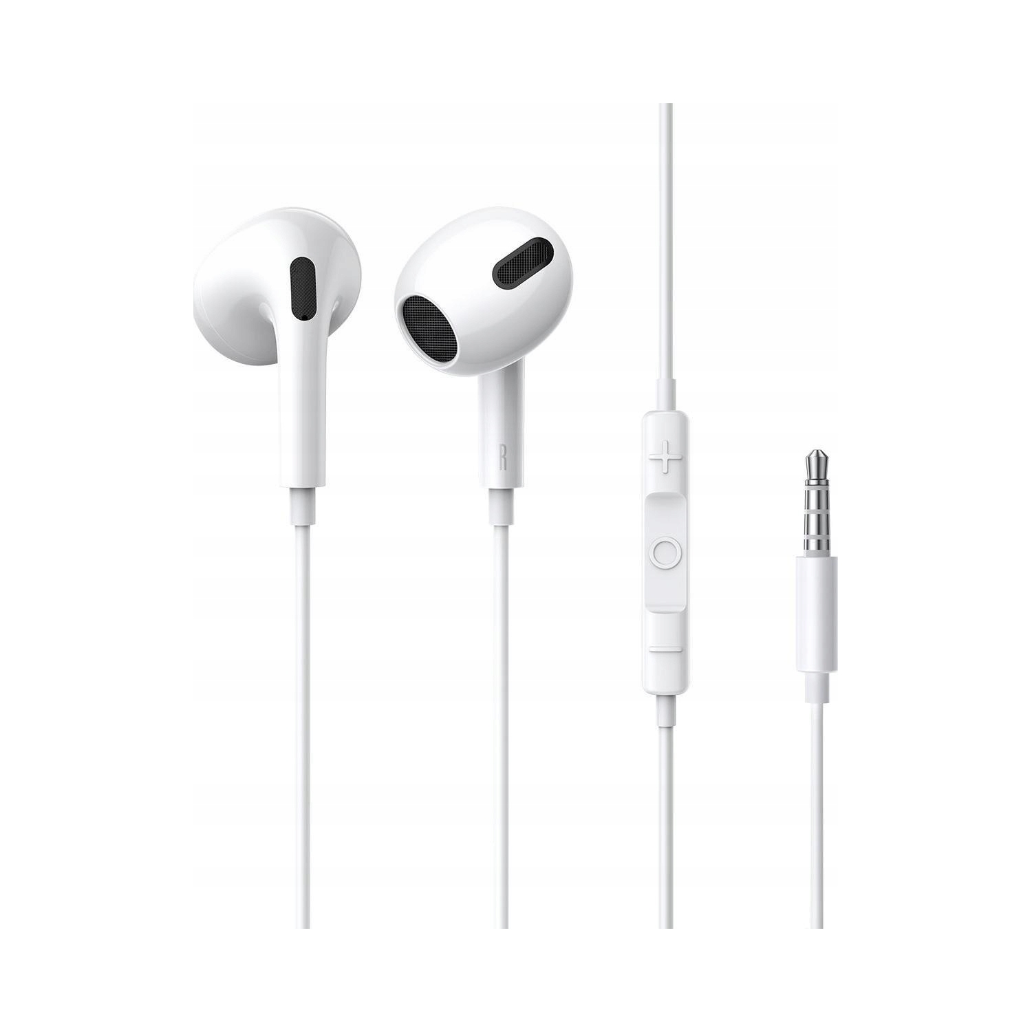 Baseus Encok H17 słuchawki przewodowe minijack 3. 5mm biały (NGCR020002)