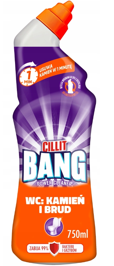Levně 5x Cillit Bang Power Cleaner Kámen a nečistoty Gel na Wc, 750 ml