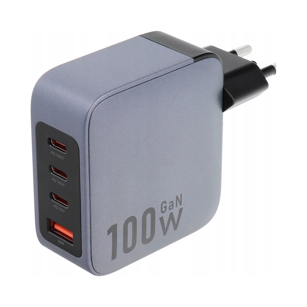 Ładowarka sieciowa Forcell F-Energy GaN 3 x Usb C Usb A QC4.0 Pd 5A 100W