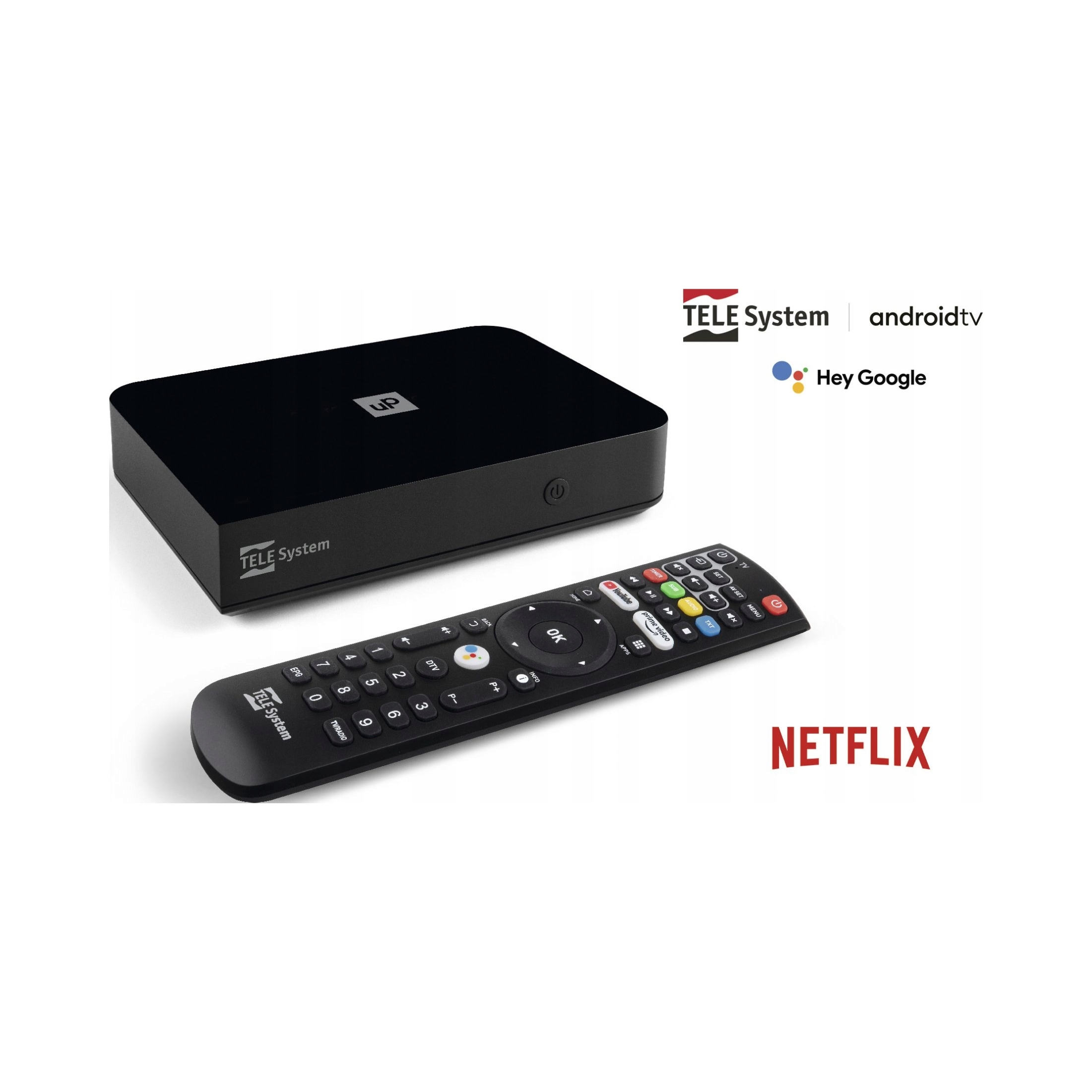 Pozemný dekodér a prehrávač Smart Tv Tele System Up T2 4K ATV697