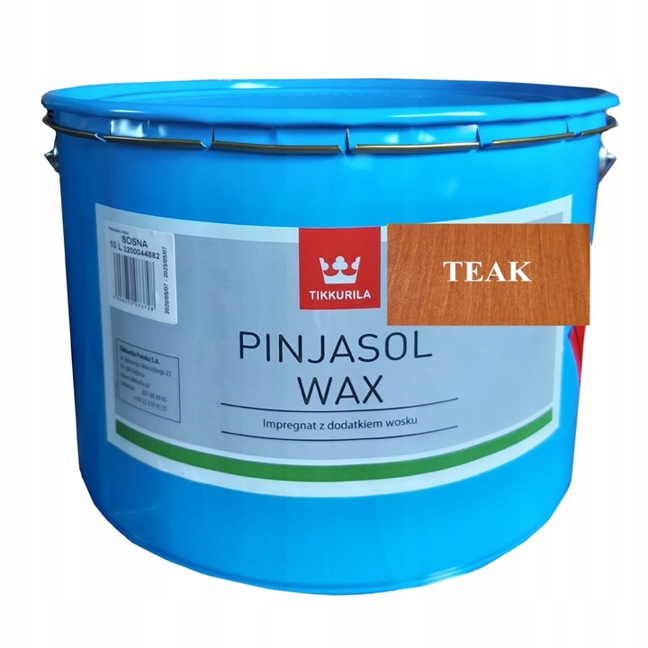 Impregnat do drewna Tikkurila Pinjasolo Wax kolor Teak 10L