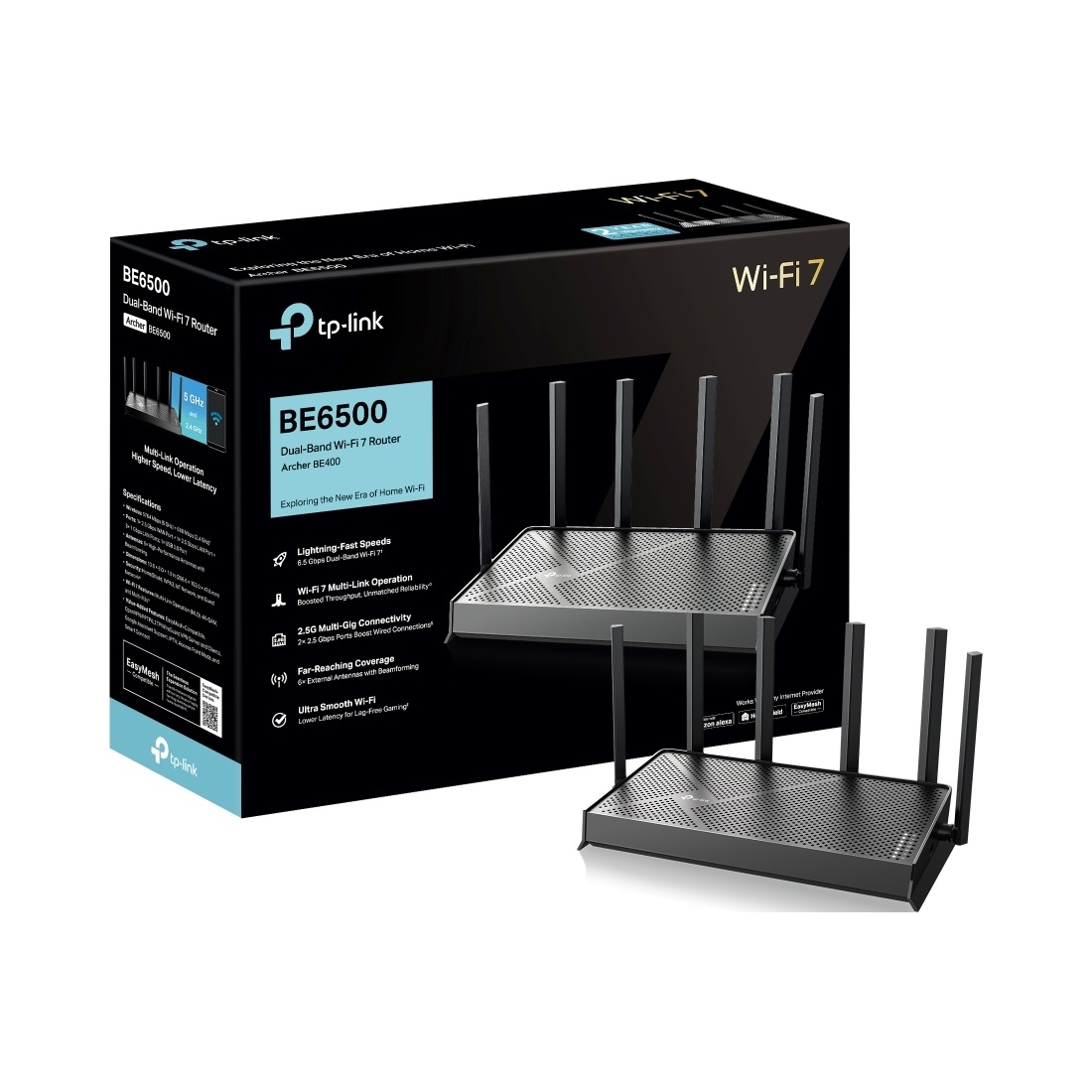 Router TP-Link Archer BE400 EasyMesh WiFi 7 BE6500 2,5 GB WAN