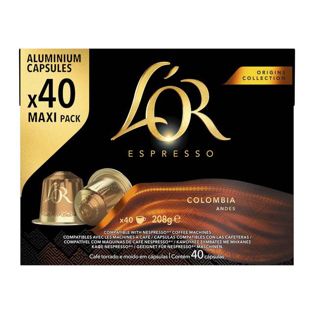 Kapsle pro Nespresso L'or Espresso Colombia 40 ks