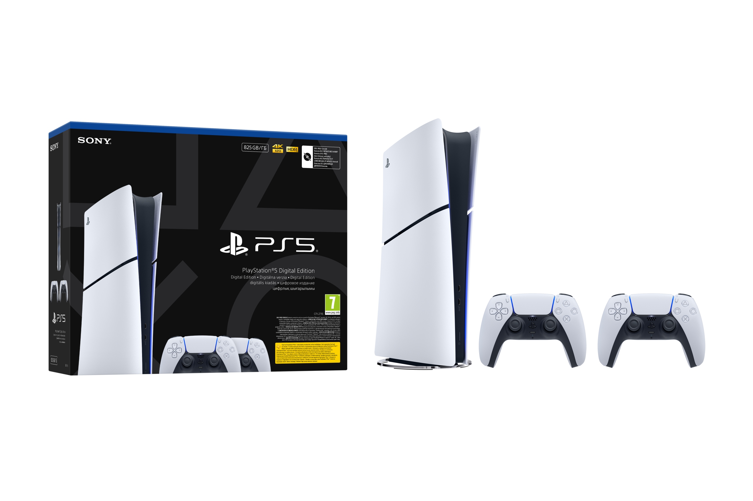 Herní konzole Sony PlayStation 5 Slim Digital Edition 825 Gb 2 ovladače