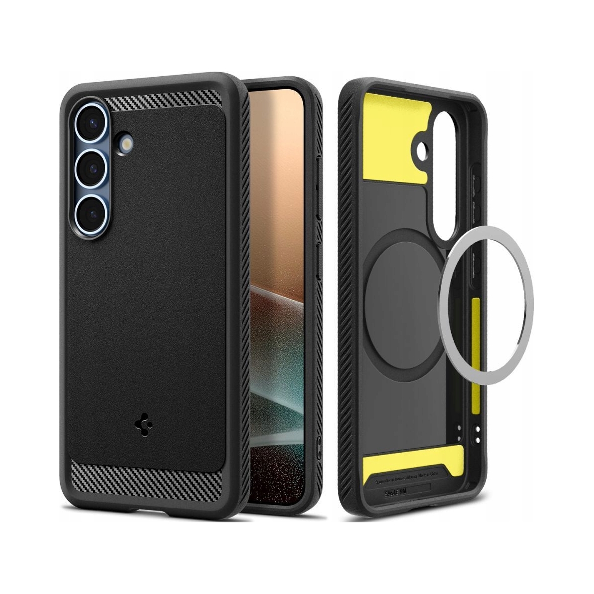 Pouzdro pro Galaxy S25, Spigen Rugged Armor Mag, flexibilní pevné odolné