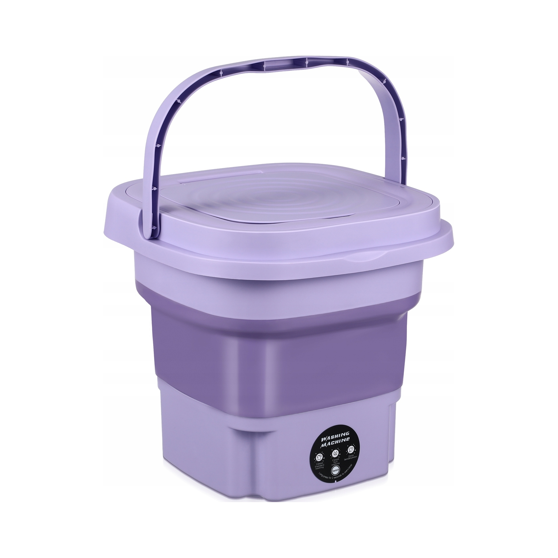 Pralka Automatyczna Turystyczna Mini Składana Przenośna 8L Fioletowa