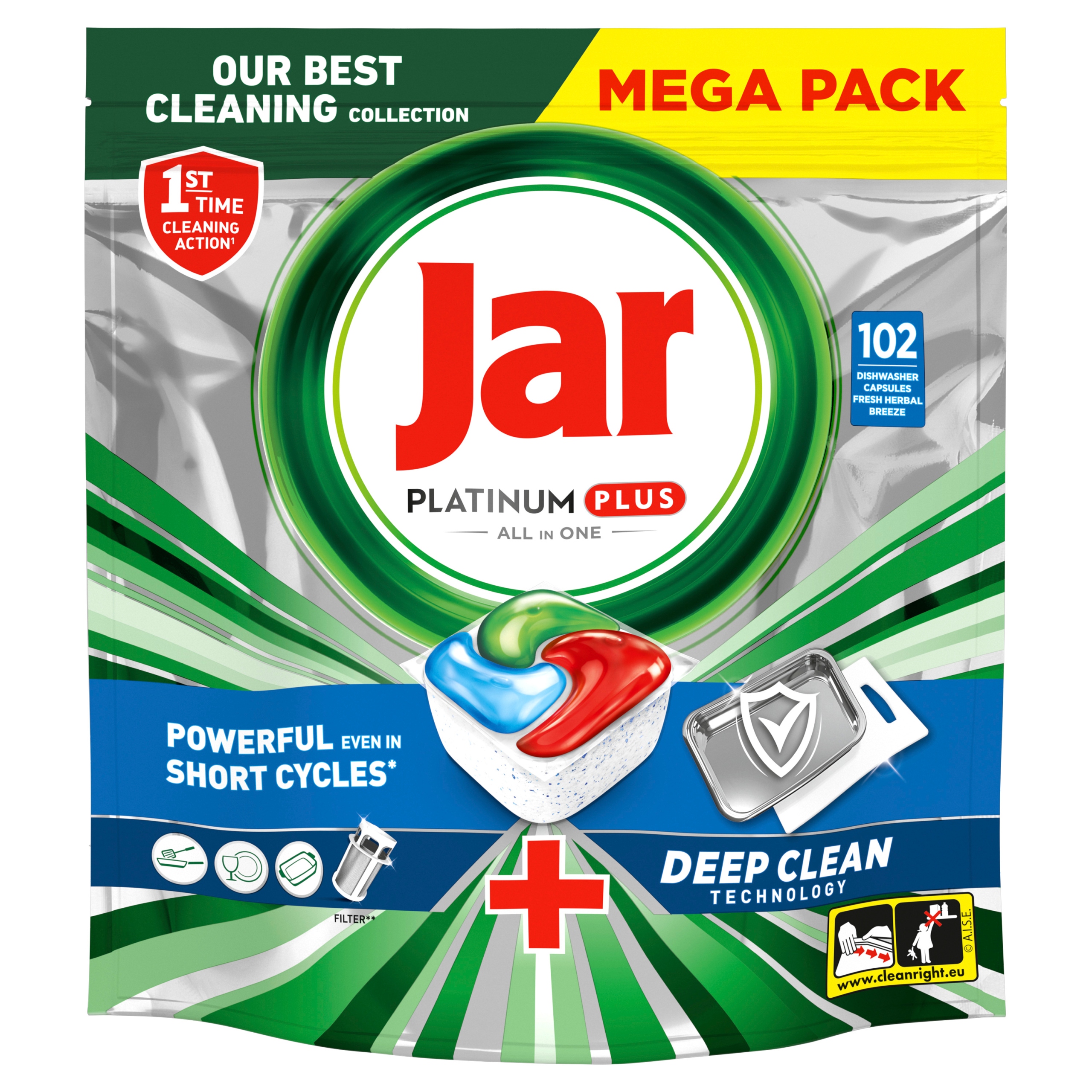 Jar Platinum Plus Kapsle Deep Clean 102 ks