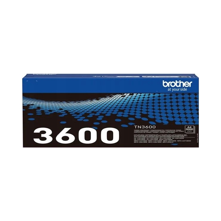 Brother čierny toner TN-3600, výťažnosť až 3000 strán