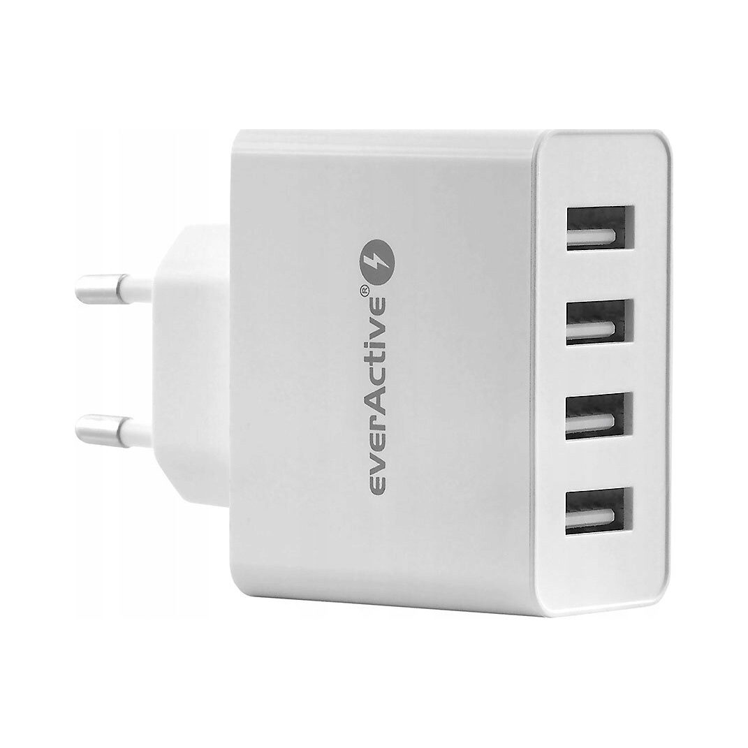 Ładowarka sieciowa everActive SC-400 4xUSB 5A