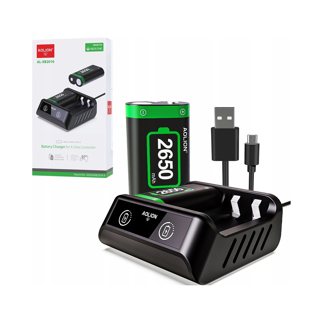 Akumulator Aolion 2 szt. 2650 mAh do kontrolera Xbox Series X/S