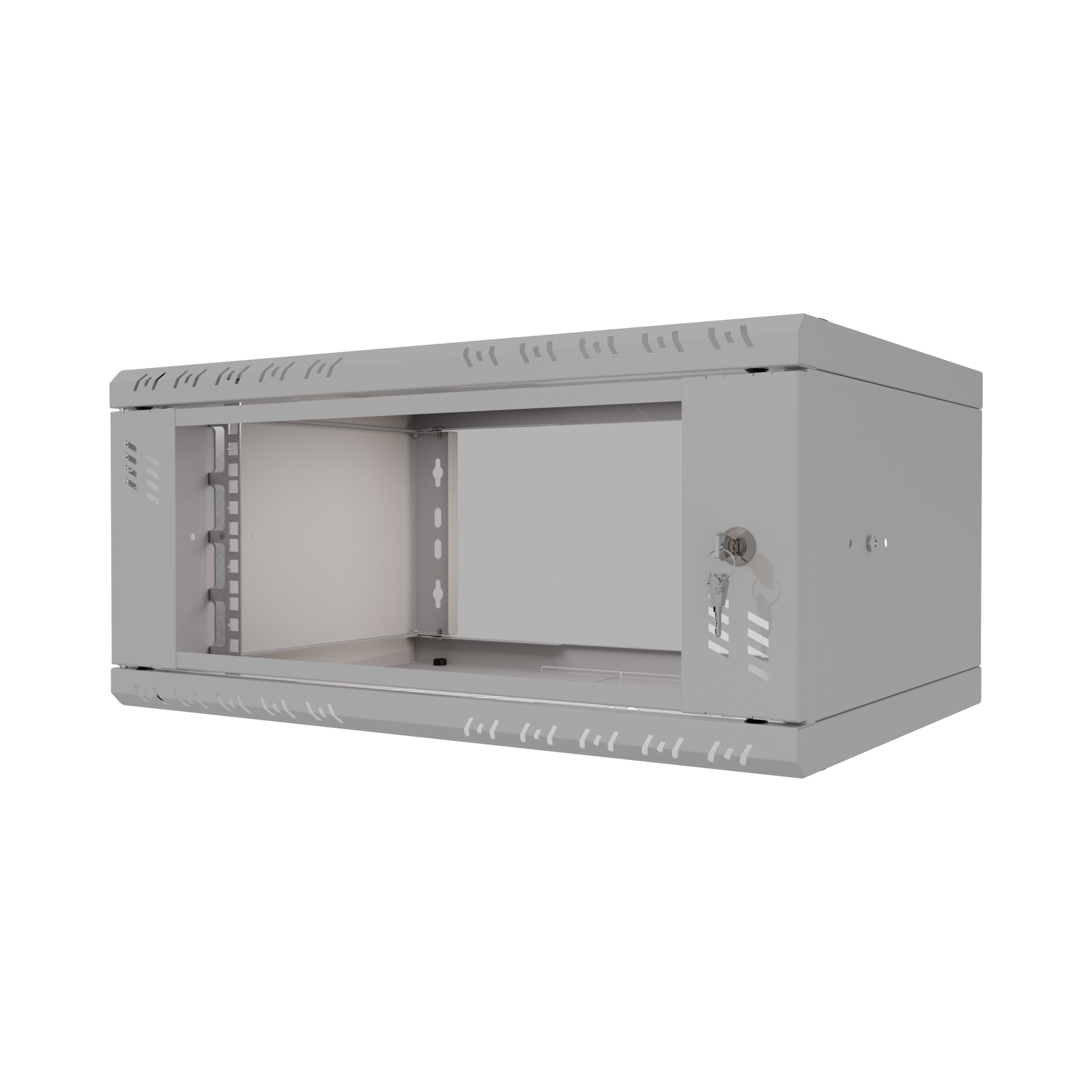 Závesná serverová skriňa Rack 19" 4U 350 mm Dvere s sklom Šedá Stalflex