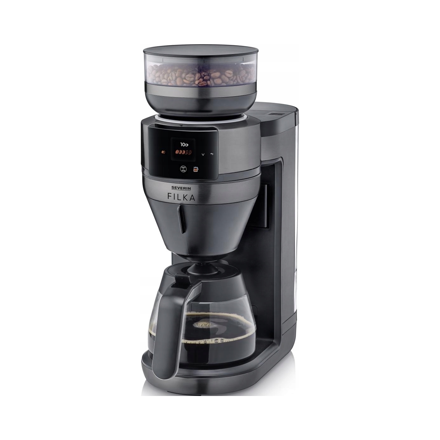 Kávovar Severin, Ka 4854, automatický, filtrační, skleněná konvice,