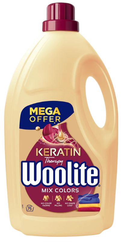 Levně Woolite Keratin Therapy tekutý přípravek na barvu 4,5 l