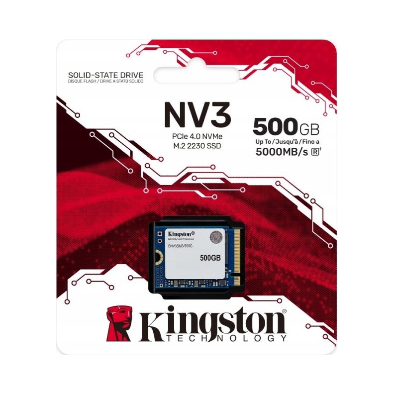 Kingston Flash Ssd 500G NV3 M.2 2230 PCIe 4.0 NVMe Ssd