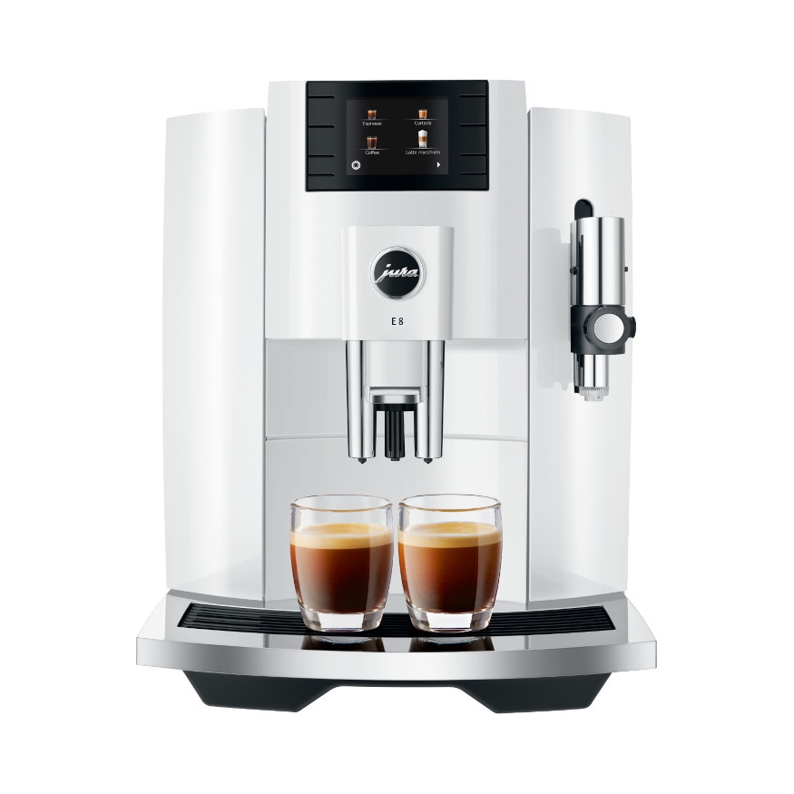 Kávovar na espresso na kávu Jura E8 Piano White (ec)
