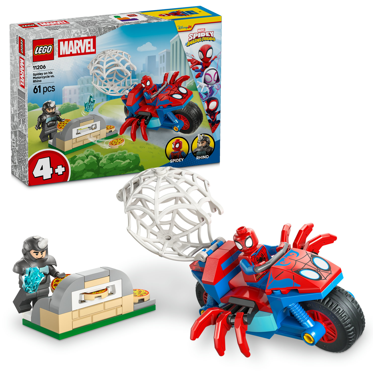 KLOCKI LEGO MARVEL 11206 DR SPIDEY NA MOTOCYKLU KONTRA RHINO NOWE PREZENT